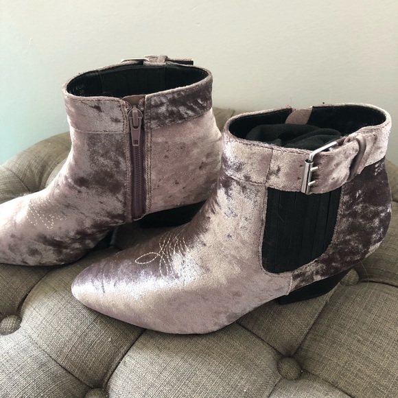 Lilac velvet booties - Picture 4 of 4
